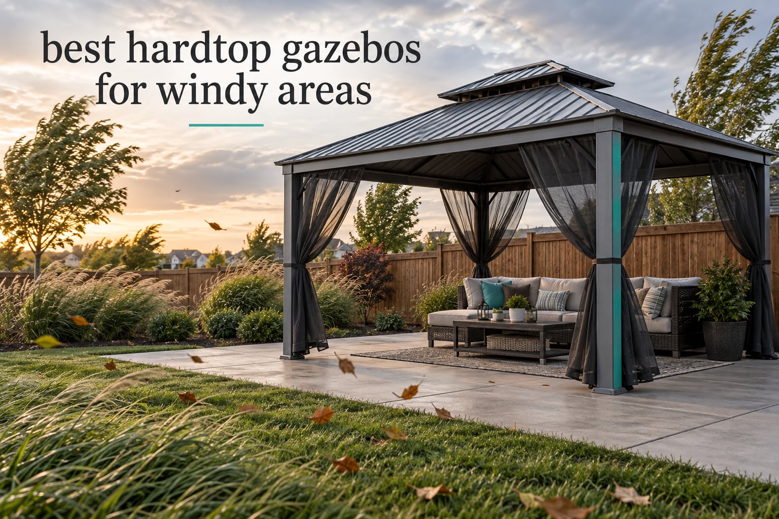 best hardtop gazebos for windy areas