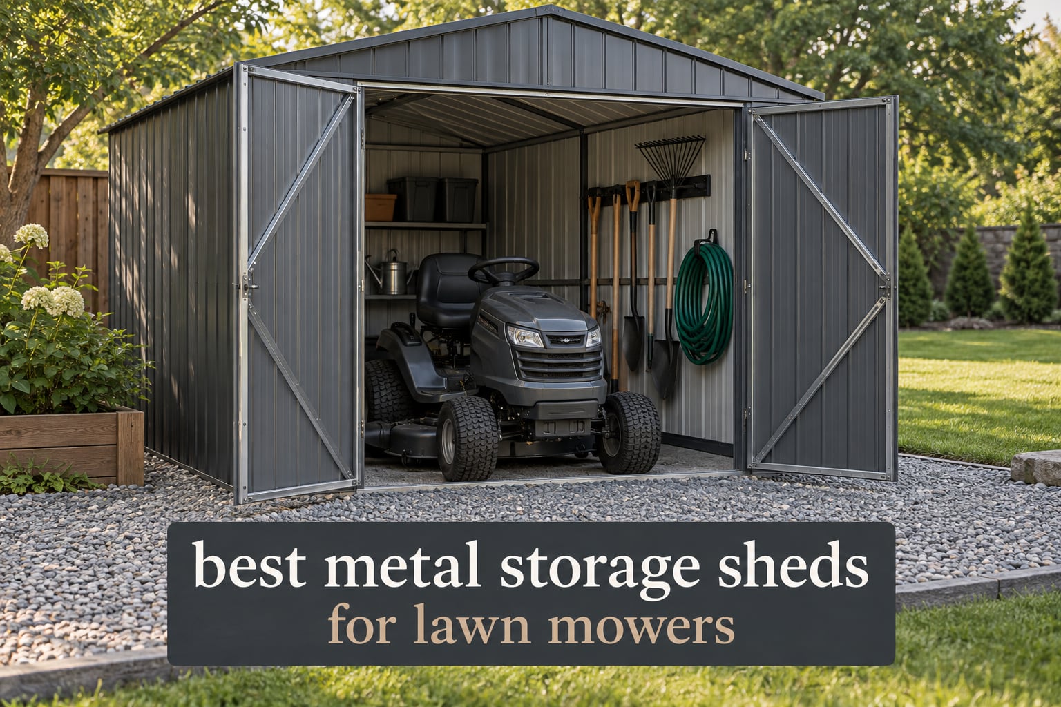 best metal storage sheds for lawn mowers