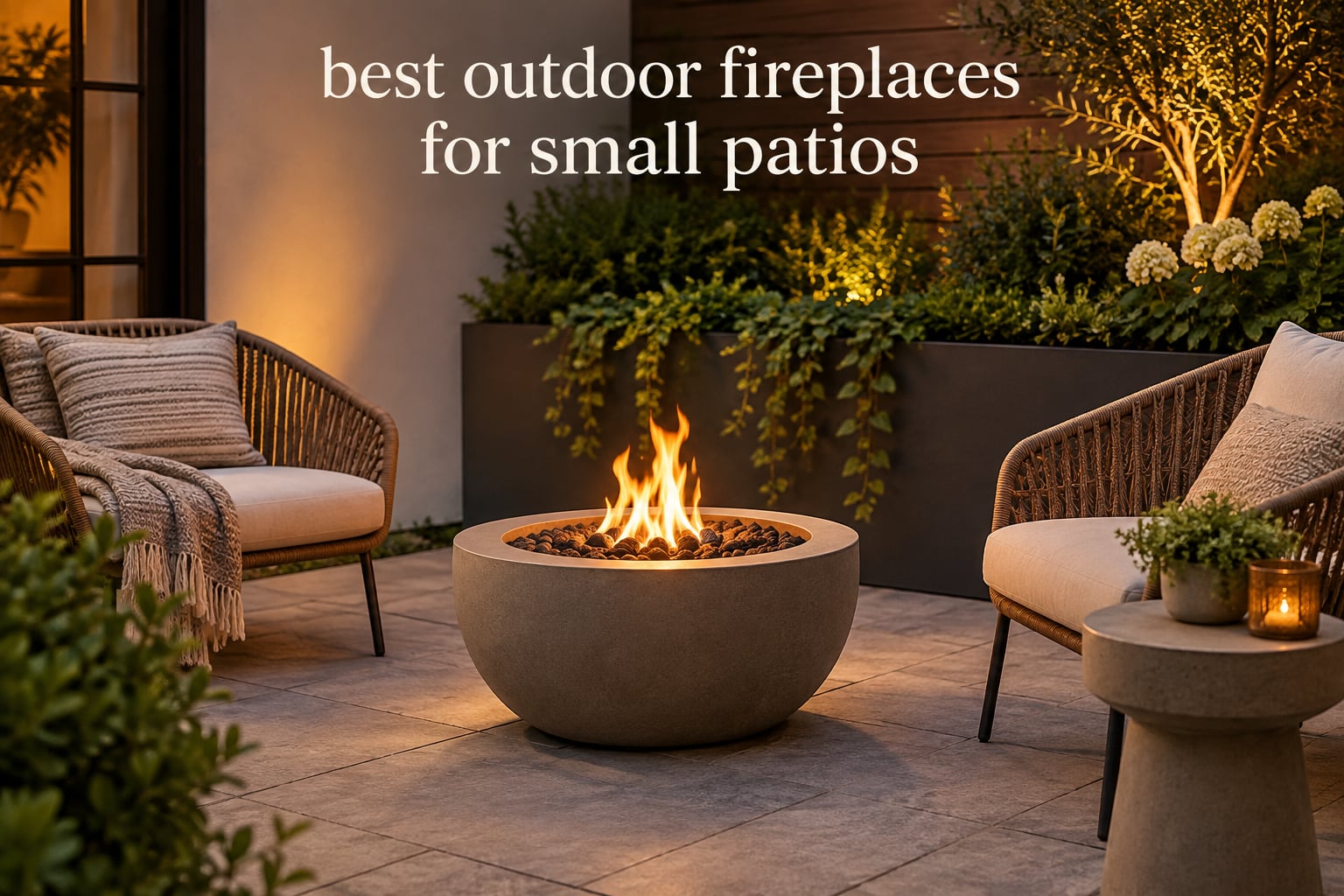 best outdoor fireplaces for small patios