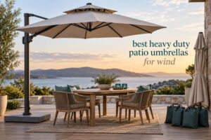 best heavy duty patio umbrellas for wind