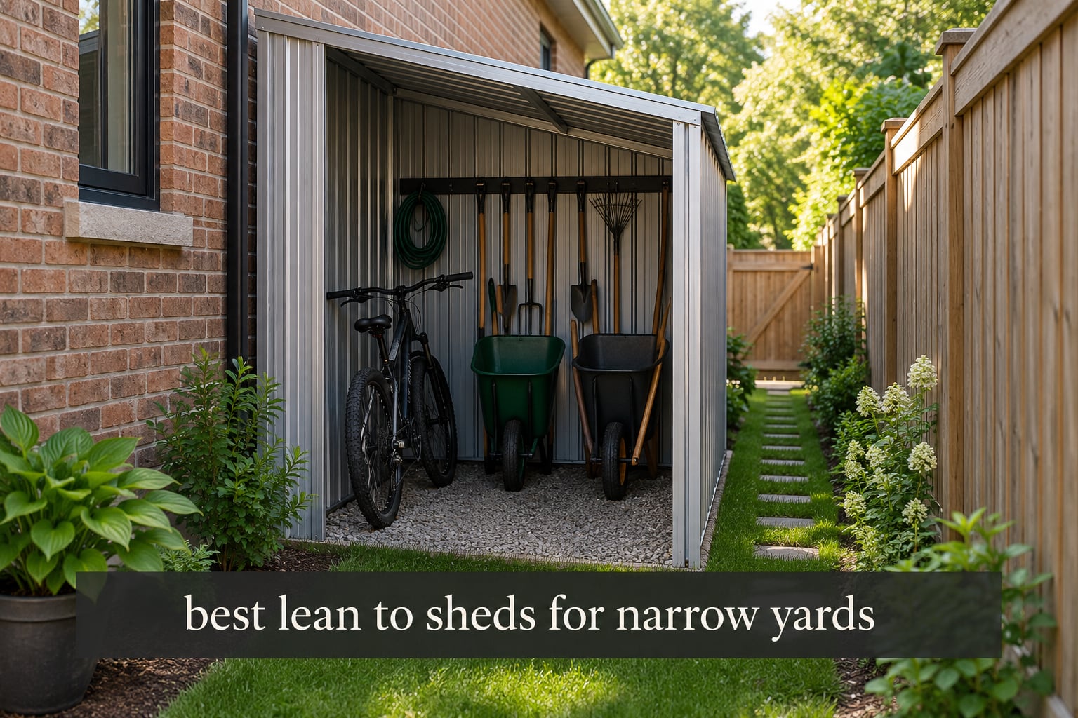 best lean to sheds for narrow yards
