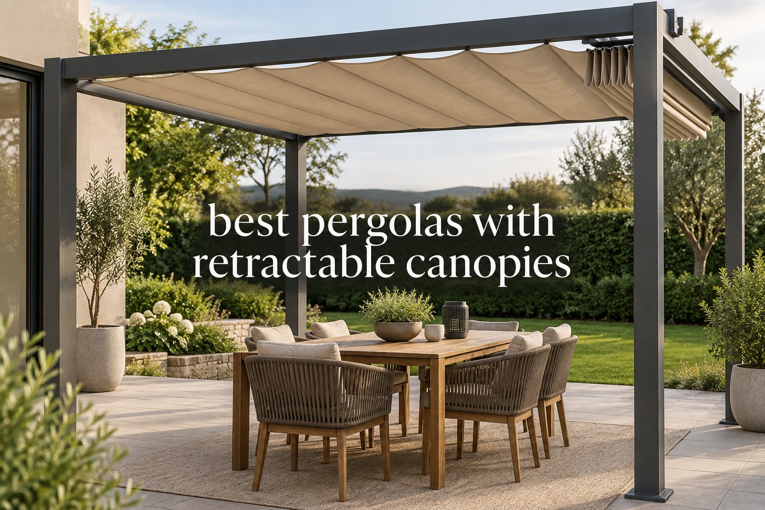 best pergolas with retractable canopies