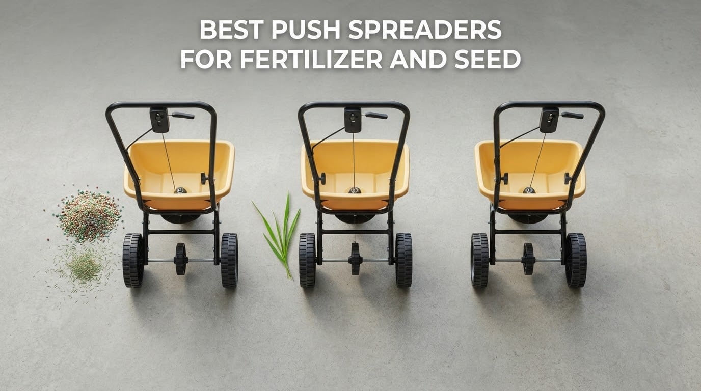 best push spreaders for fertilizer and seed