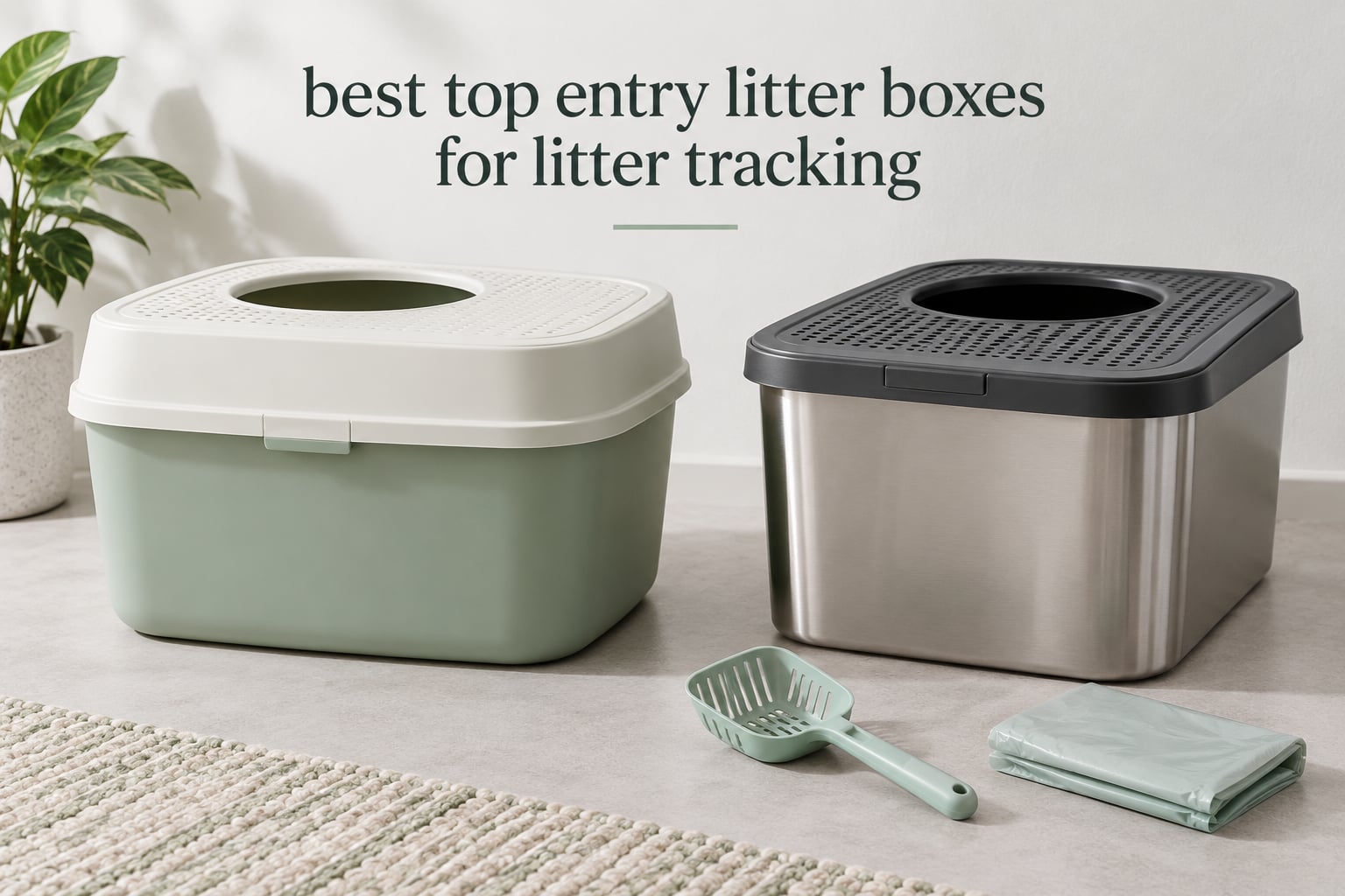 best top entry litter boxes for litter tracking
