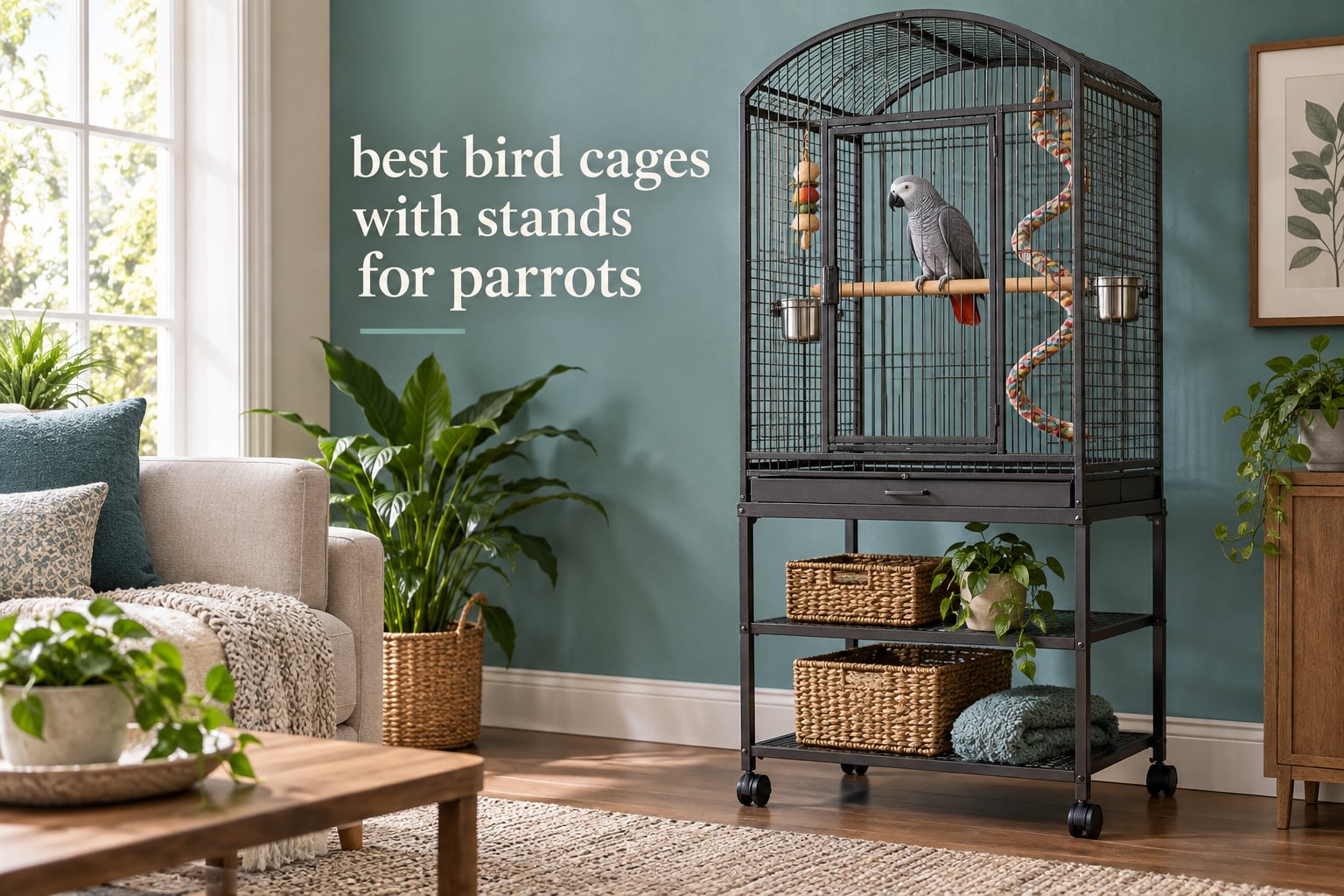 best bird cages with stands for parrots