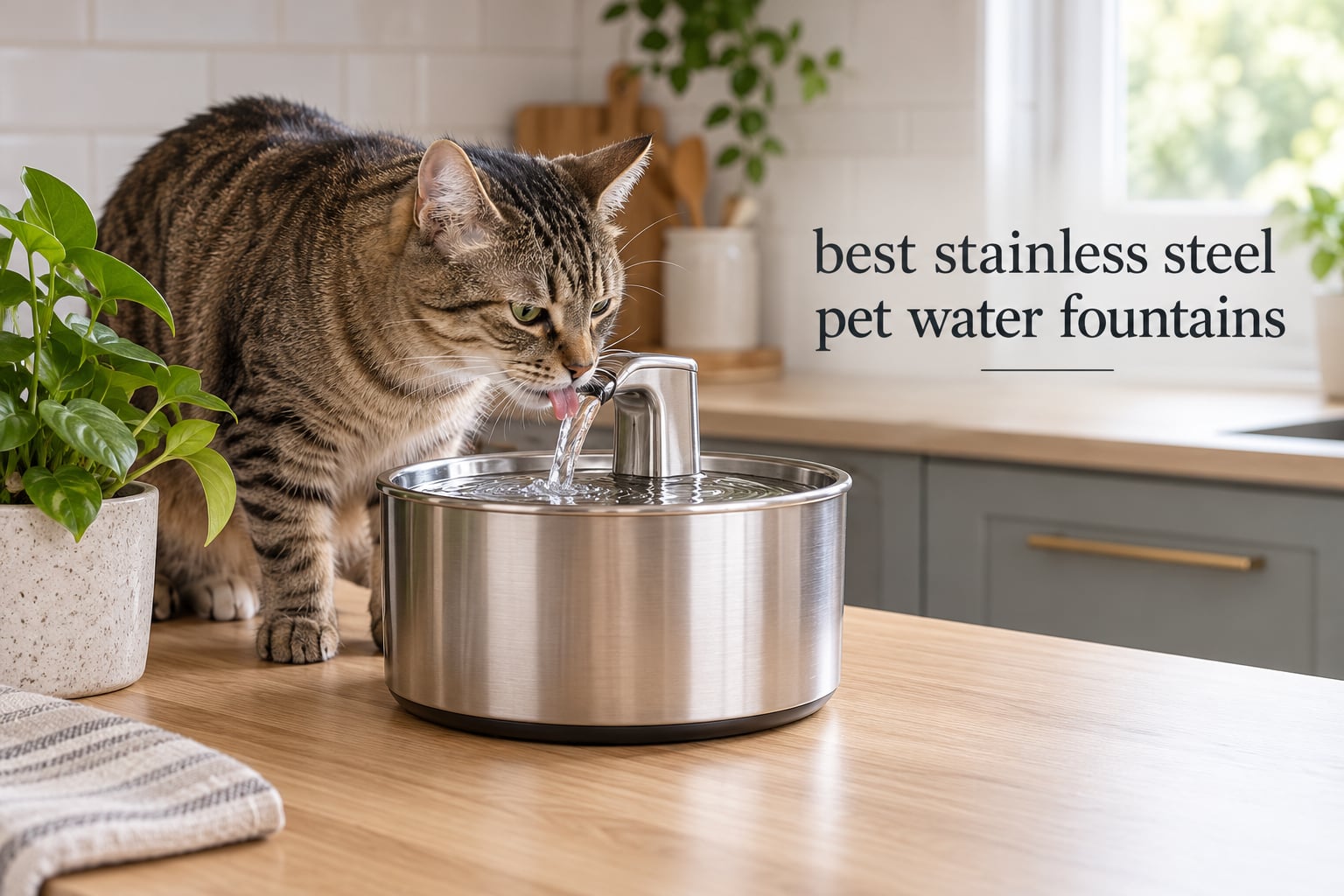 best stainless steel pet water fountains