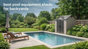 best pool equipment sheds for backyards