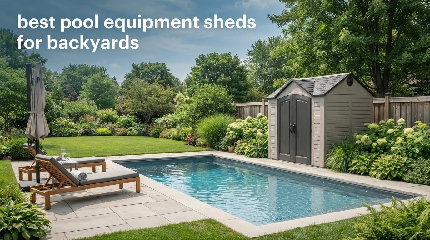 best pool equipment sheds for backyards