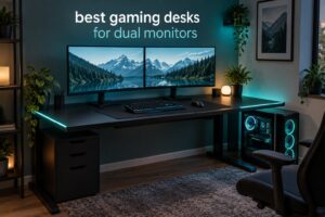 best gaming desks for dual monitors