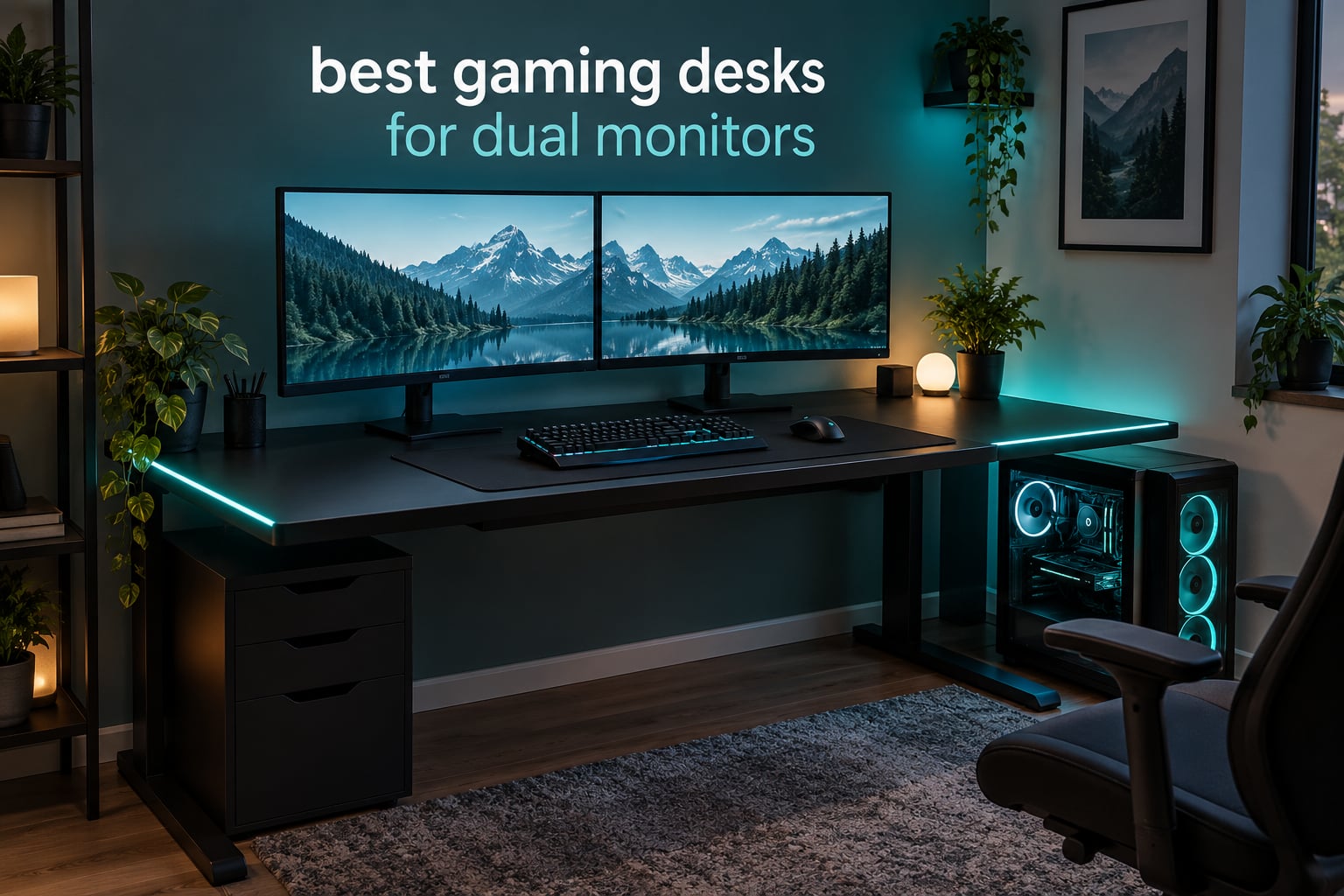 best gaming desks for dual monitors