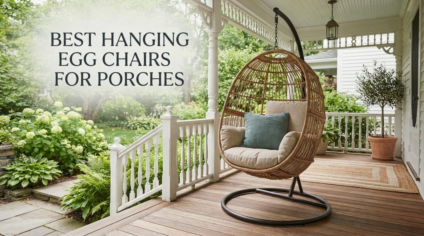 best hanging egg chairs for porches